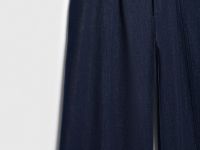 Широкие джинсы с поясом на резинке, Синий