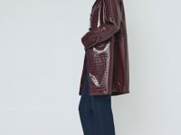 Плащ из искусственной кожи, Фиолетовый