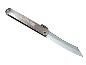 Нож складной Higonokami, сталь Aogami, рукоять нержавеющая сталь, серый