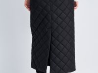 Утепленная юбка-миди прямого кроя