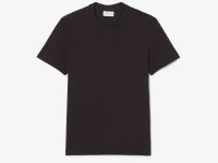 Мужская футболка Lacoste с воротником в полоску из эластичного хлопка