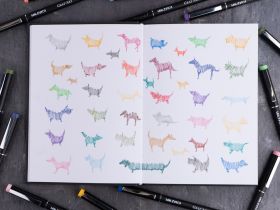 Набор цветных капиллярных ручек Малевичъ "GrafArt PRO", базовый, 6 шт