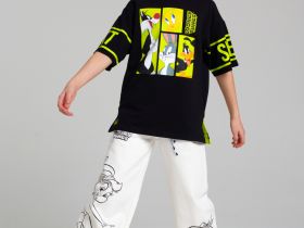 Брюки текстильные джинсовые для девочек