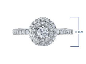 Кольцо из белого золота с бриллиантами э0901кц08184800