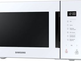 Микроволновая печь Samsung с грилем и стеклянной панелью Bespoke, 23 л, изысканный белый