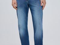 Зауженные джинсы из эластичной ткани, Синий