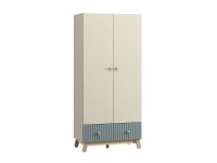Шкаф детский Финни 2-96x210 Серо-зеленый