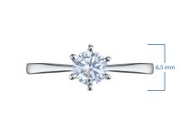 Классическое кольцо из белого золота э4012кц06160900