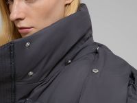 Удлиненный пуховик с натуральным пухом и термостежкой