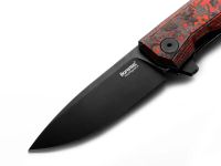 Складной нож LionSteel MT01, сталь MagnaCut, рукоять карбон/титан, красно-черный