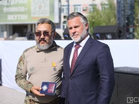 На главной площади Якутска чествовали ветеранов боевых действий
