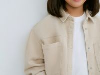 Вельветовая рубашка для девочек, Бежевый