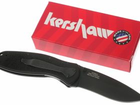 Складной полуавтоматический нож Kershaw Blur All Black, сталь Sandvik 14C28N, рукоять алюминий/Trac-Tec