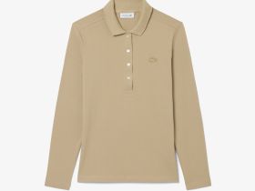 Женская рубашка-поло Lacoste с длинным рукавом