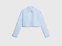 Укороченная рубашка для девочек, Голубой
