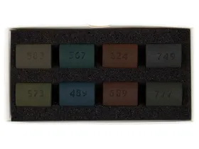 Набор пастели сухая Гамма, 8 цв, половинки, "темные тона" картон. упаковка