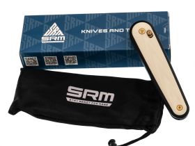 Складной нож SRM Twin, сталь N690, рукоять G10/алюминий, белый