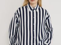 Рубашка изо льна с вискозой, Синий