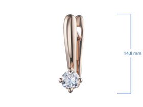 Серьги из красного золота с бриллиантами э0201сг07200216