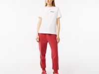 Женская хлопковая футболка Lacoste Do you speak