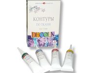 Набор контуров по ткани "Decola" 4 цв*18 мл Цветные