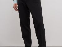 Брюки прямого кроя с эластичным поясом