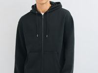 Толстовка на молнии с капюшоном, Черный
