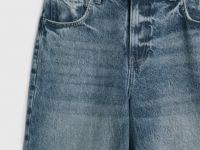 Свободные прямые джинсы средней посадки, Синий