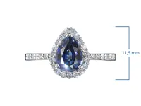 Кольцо из белого золота с сапфиром э4758кц06210467