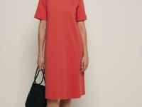 Платье А-силуэта из трикотажного интерлока