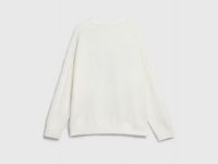 Вязаный джемпер с принтом для девочек, Бежевый