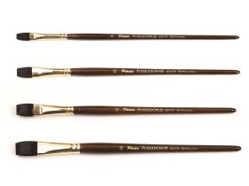 Кисть белка микс №10 плоская Pinax "Poseidon 824 FW" короткая ручка