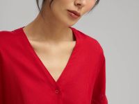 Приталенное платье миди со льном