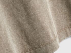 Базовая футболка с эффектом стирки, Бежевый