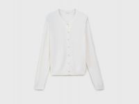Кардиган из шерсти и кашемира, Белый