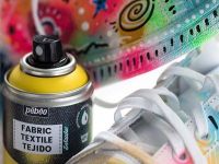 Краска для текстиля Pebeo "7А Spray" в аэрозоли, 100 мл, желтый