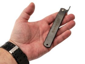 Нож складной Higonokami Nagao Kanekoma, 100мм, сталь SK-5 3 слоя, рукоять сталь черная