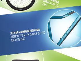 Женский велосипед Atom Vibes Seven 20, год 2024, цвет Голубой-Синий, ростовка 18.5