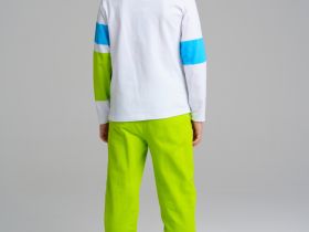 Комплект трикотажный для мальчиков: фуфайка (футболка с длинным рукавом), брюки