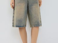 Шорты-бермуды со средней посадкой, Голубой