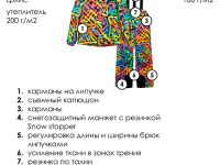 Комплект текстильный с полиуретановым покрытием для девочек: куртка, брюки