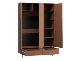 Распашной шкаф Квелен 3-144x220 Терракотовый