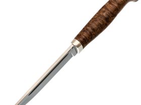 Нож Финка Дол, сталь, N690, рукоять карельская береза