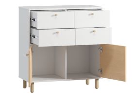 Тумба Дикинс 87x92 Береза/Белый