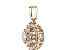 Классическая подвеска из желтого золота э0312пд07163600_white