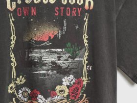 Футболка с принтом для девочек, Серый