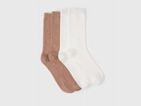 Пушистые носки, 2 пары, Бежевый