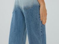 Широкие джинсы со средней посадкой, Синий