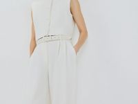 Укороченный жилет, Белый