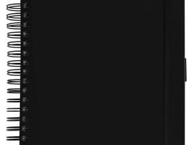 Скетчбук на спирали Гамма "Студия" 20х20 см 100 л 110 г, черный, твердая обложка, на резинке, бела